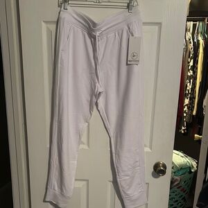 White Jogger Pants by 90 Degree